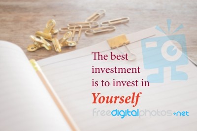 The Best Investment Is To Invest In Yourself Stock Image