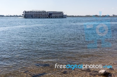 The Boat On River Nile Stock Photo