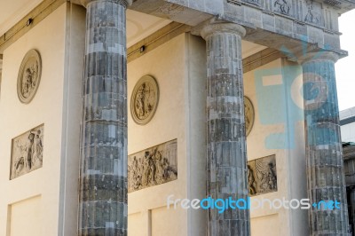 The Brandenburg Gate Monument In Berlin Stock Photo