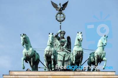 The Brandenburg Gate Monument In Berlin Stock Photo