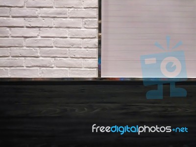 The Brick Wall Of White And Black Wall Plywood Stock Photo