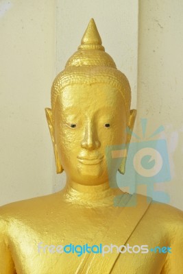 The Buddha Head In Thailand Temple, Stock Photo