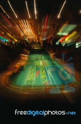 The Casino Craps Table Stock Photo