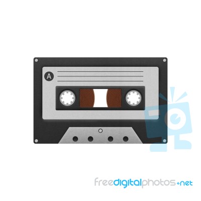 The Cassette Tape Compact For Play Music And Recorder To Audio Stock Image