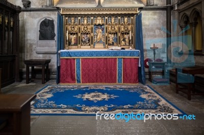 The Chapel Of Saint Michael The Archangel In Salisbury Cathedral… Stock Photo