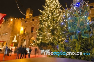 The Christmas Village Of Rimini Stock Photo