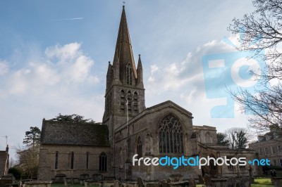 The Church Of St Mary's On The Green In Witney Stock Photo