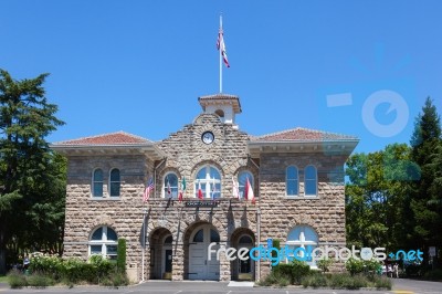 The City Hall In Sonoma California Stock Photo