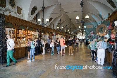 The Cloth Hall In Krakow Stock Photo