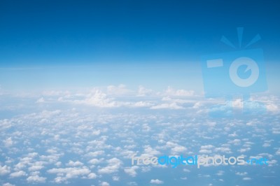 The Clouds And The Sky Are Vast Stock Photo