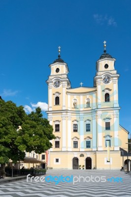 The Collegiate Church Of St Michael In Mondsee Stock Photo