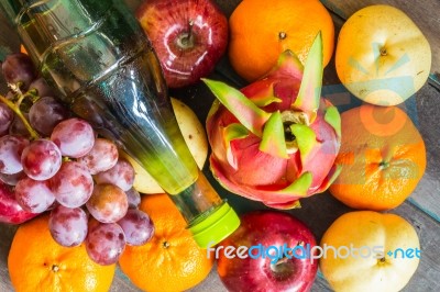 The Color Of Many Fruits Stock Photo