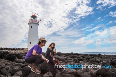 The Couple On Griffiths Island Stock Photo