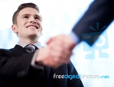 The Deal Is Locked, Congratulations! Stock Photo