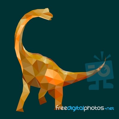 The Dinosaur Polygon Style On Background Stock Image