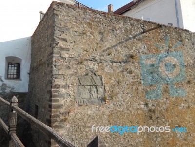 The Eleventh Century Castle On The Volcanic Mountain, Architecture And Elements  Stock Photo