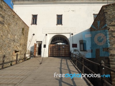 The Eleventh Century Castle On The Volcanic Mountain, Architecture And Elements  Stock Photo