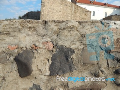 The Eleventh Century Castle On The Volcanic Mountain, Architecture And Elements  Stock Photo