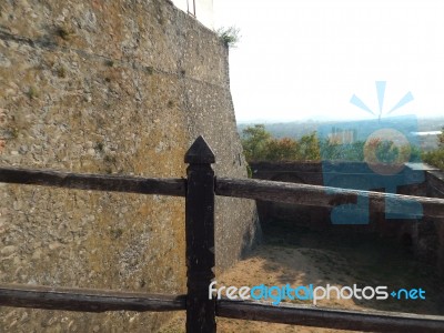 The Eleventh Century Castle On The Volcanic Mountain, Architecture And Elements  Stock Photo