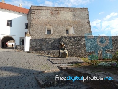 The Eleventh Century Castle On The Volcanic Mountain, Architecture And Elements  Stock Photo