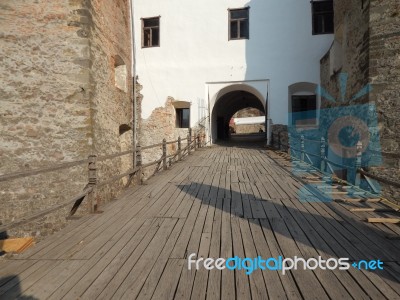 The Eleventh Century Castle On The Volcanic Mountain, Architecture And Elements  Stock Photo