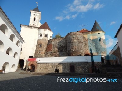 The Eleventh Century Castle On The Volcanic Mountain, Architecture And Elements  Stock Photo