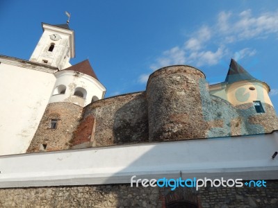 The Eleventh Century Castle On The Volcanic Mountain, Architecture And Elements  Stock Photo