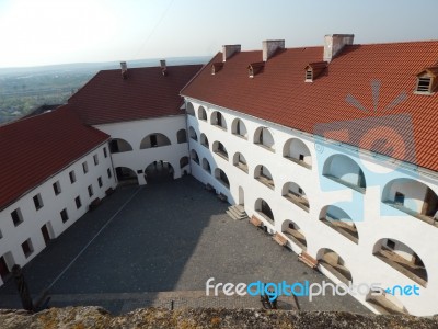 The Eleventh Century Castle On The Volcanic Mountain, Architecture And Elements Stock Photo