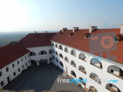 The Eleventh Century Castle On The Volcanic Mountain, Architecture And Elements Stock Photo