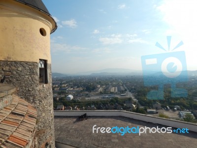 The Eleventh Century Castle On The Volcanic Mountain, Architecture And Elements Stock Photo