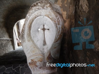 The Eleventh Century Castle On The Volcanic Mountain, Architecture And Elements  Stock Photo