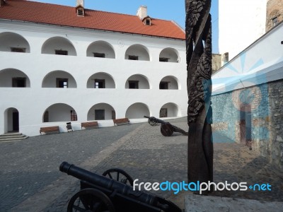 The Eleventh Century Castle On The Volcanic Mountain, Architecture And Elements Stock Photo