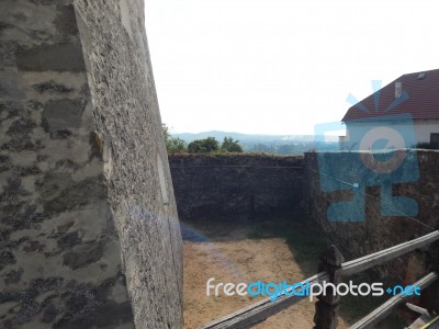 The Eleventh Century Castle On The Volcanic Mountain, Architecture And Elements Stock Photo