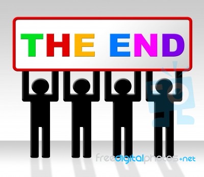 The End Represents Final Finale And Conclusion Stock Image