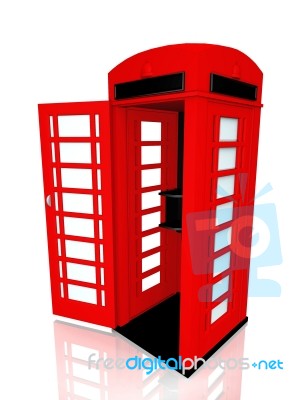 The English Red Telephone Box Stock Image