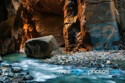 The Fallen Rock Stock Photo