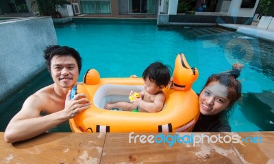 The Family Having Fun Together Stock Photo