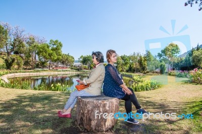 The Family Travels At The Royal Agricultural Station Inthanon Stock Photo