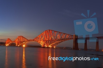 The Forth Rail Bridge Crossing Stock Photo