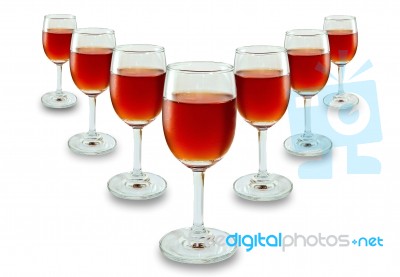 The Glass Of Wine Isolated On White Background Stock Photo