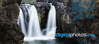 The Gorge Waterfall And Creek Stock Photo