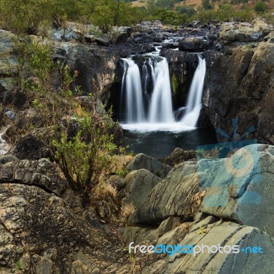 The Gorge Waterfall And Creek Stock Photo