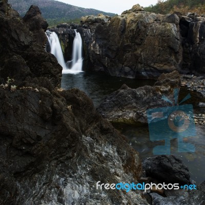 The Gorge Waterfall And Creek Stock Photo