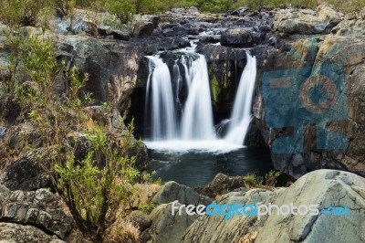 The Gorge Waterfall And Creek Stock Photo