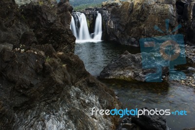 The Gorge Waterfall And Creek Stock Photo