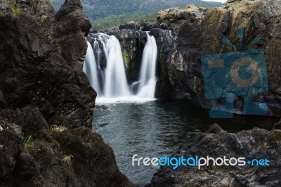 The Gorge Waterfall And Creek Stock Photo