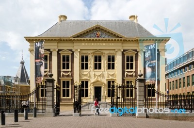 The Hague, Netherlands - May 8, 2015: Tourist Visit Mauritshuis Stock Photo