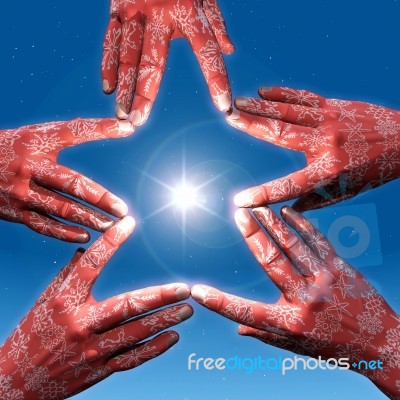 The Hand Star Stock Image