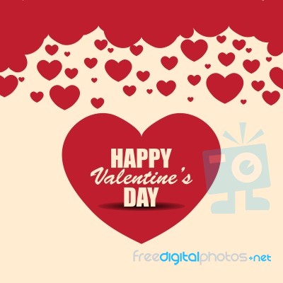 The Happy Valentines Day And Background Stock Image