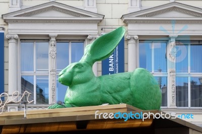 The Hare At The Albertina Square By The Hofburg Palace In Vienna… Stock Photo